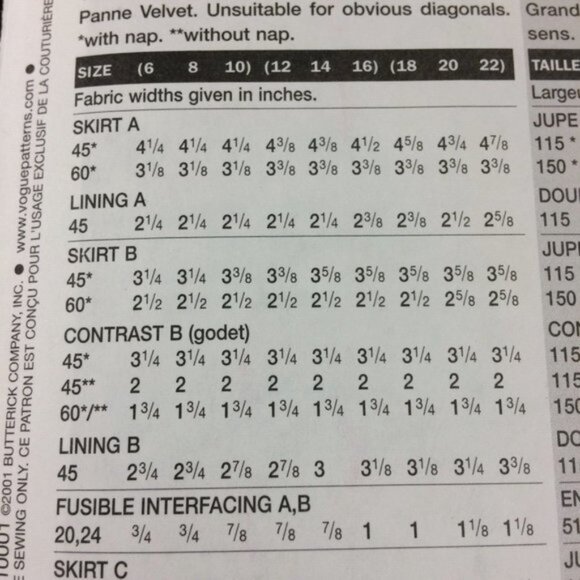 Easy Vogue Pattern 7524 Misses Long Evening Flared Skirt Uncut 12 14 16 Godets - Picture 6 of 12